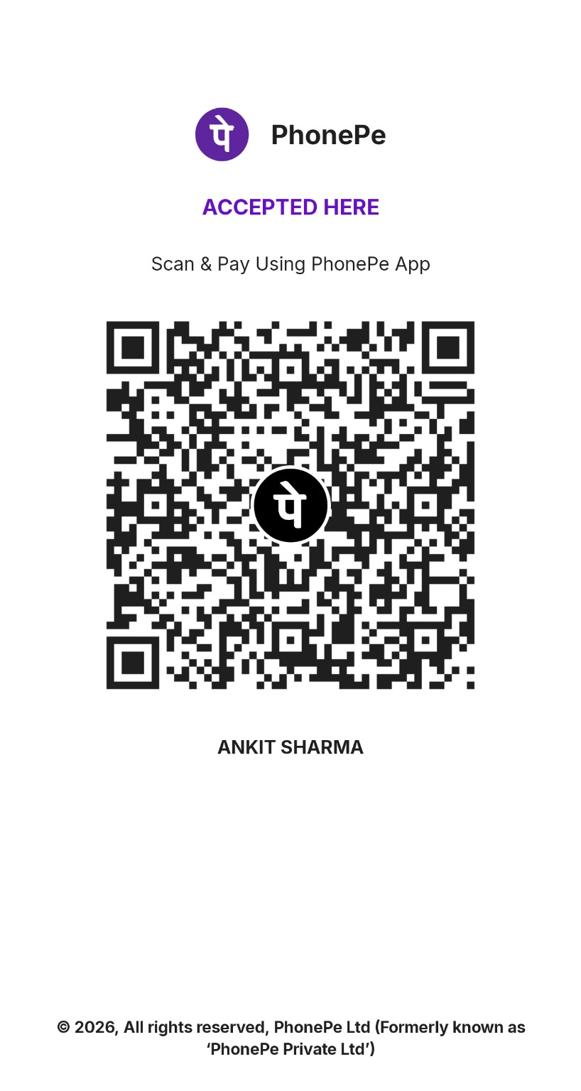 Ankit Sharma PhonePe payment QR code